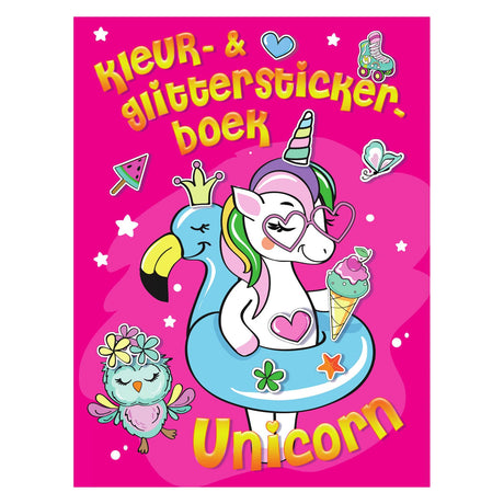 Mondikaart Glitzer-Stickerbuch zum Ausmalen Einhorn