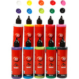 Creativ Company 3D-Liner, verschiedene Farben, 10x100 ml 1 Box