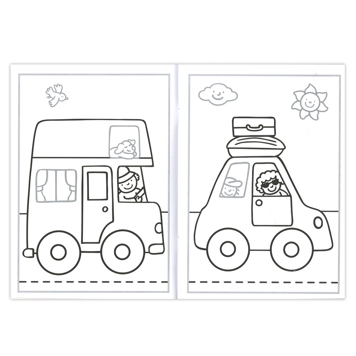 Paste and colors - the vehicles, 2-4 years old