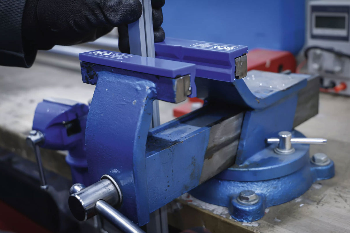 BGS Technic Kunststoff-Schraubstock-Schutzbacken, Breite 125 mm, 2 Stk.