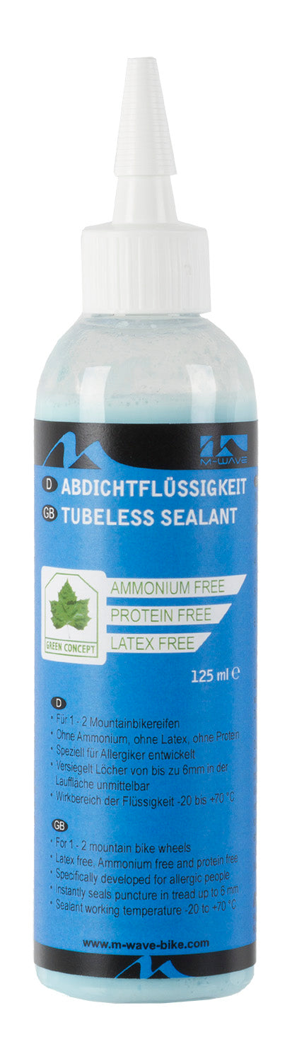 Sigillante tubeless m-wave in bottiglia ricaricabile 125 ml