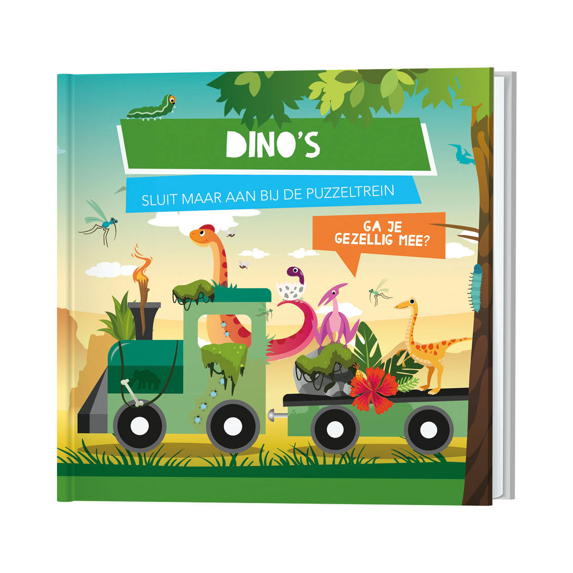 Buch- und Puzzle-Dinosauriereisenbahn