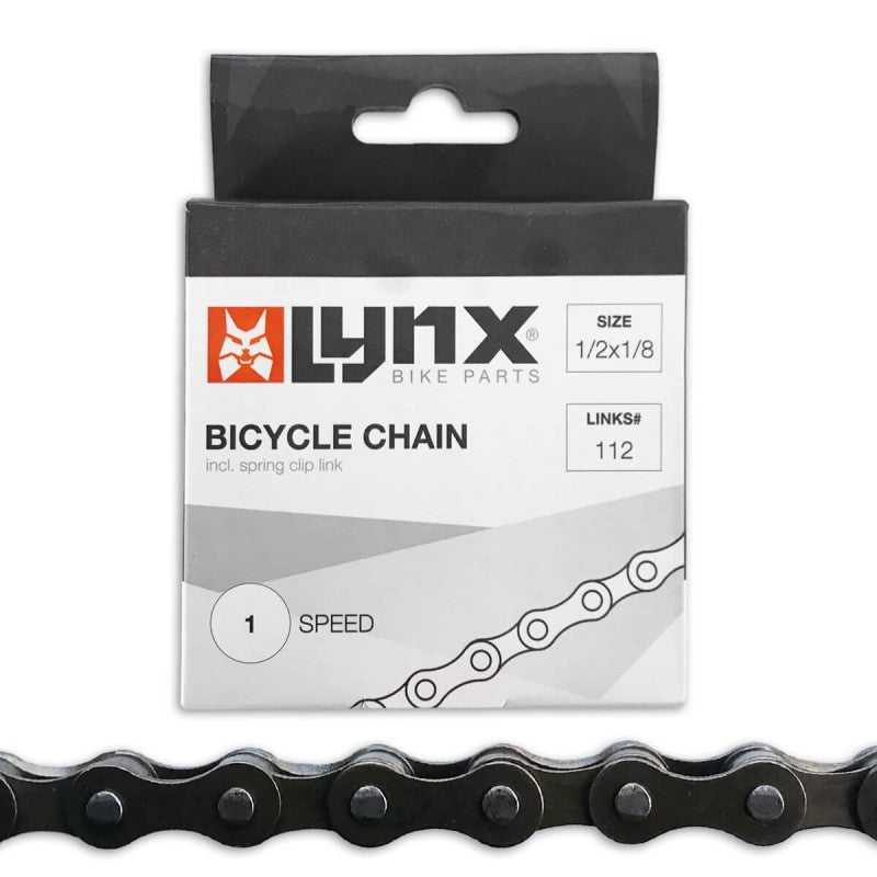 Lynx bicycle chain - standard necklace, 112 links, 1 2 x 1 8, gray