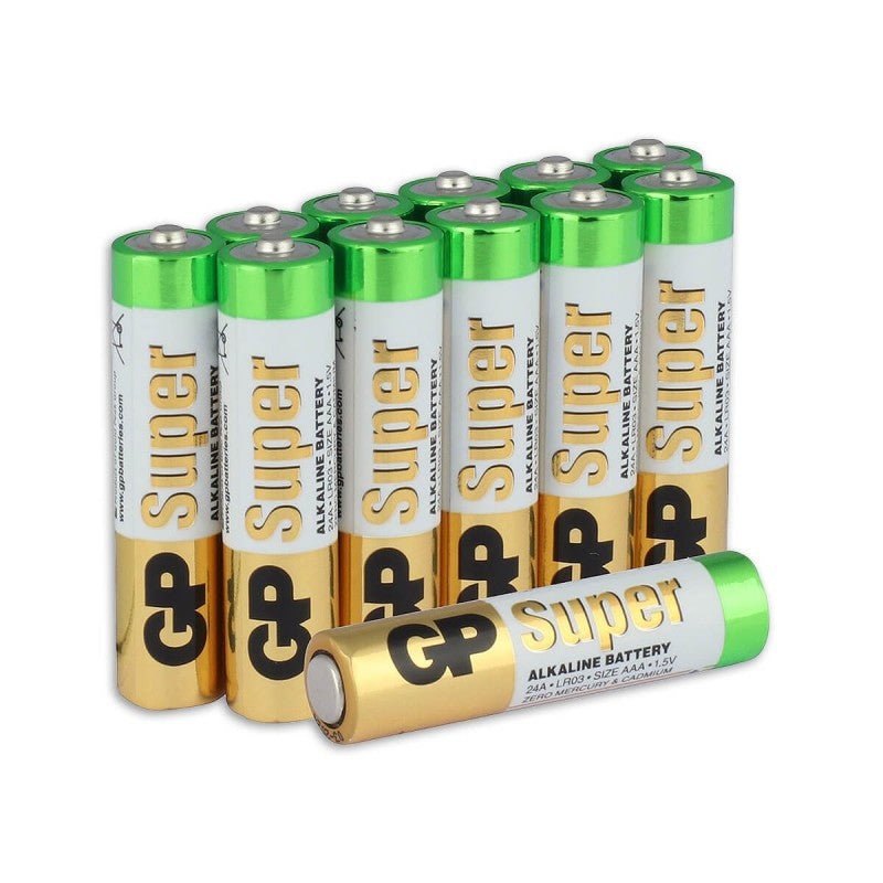 Super alkaliske AAA -batterier 12 hk