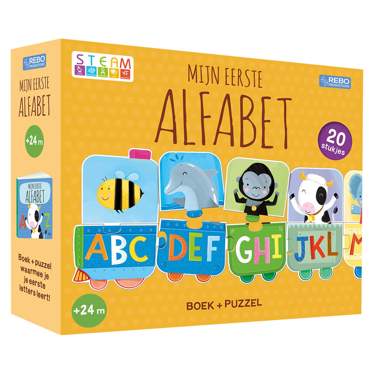 Mein erster Alphabet-Rätselzug + Buch | 2 Stk