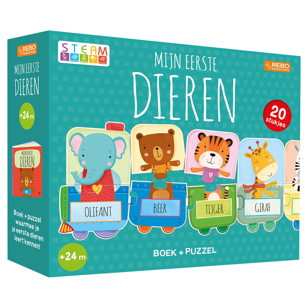 Rebo publishers boek en puzzel - mijn eerste dieren