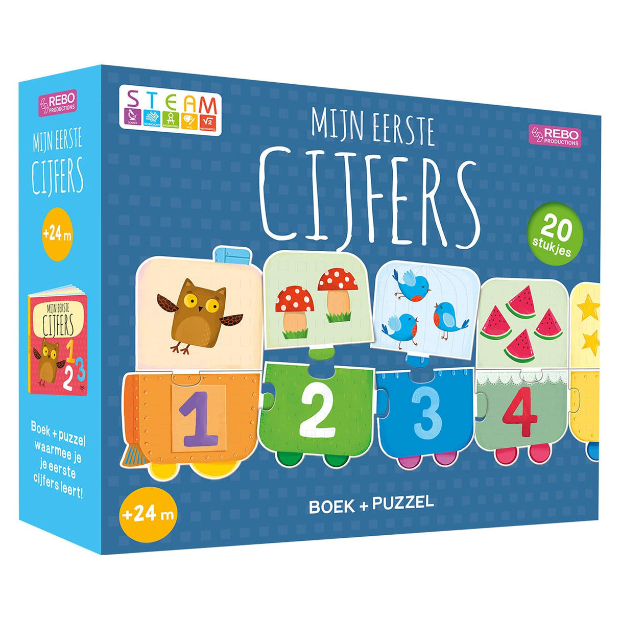 Kniha a puzzle Rebo Publishers - moje první číslice