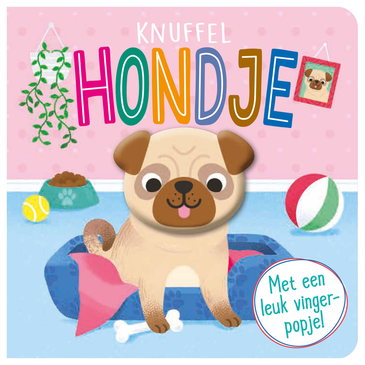 vingerpopboekje knuffel hondje