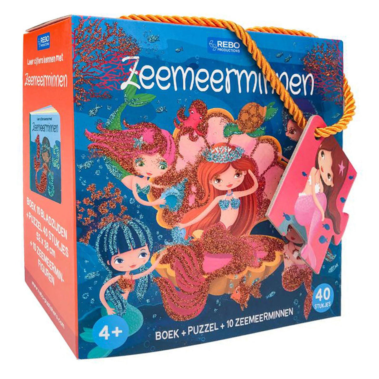 Rebo Publishers Book, Puzzle + 10 Figurer - Mermaid