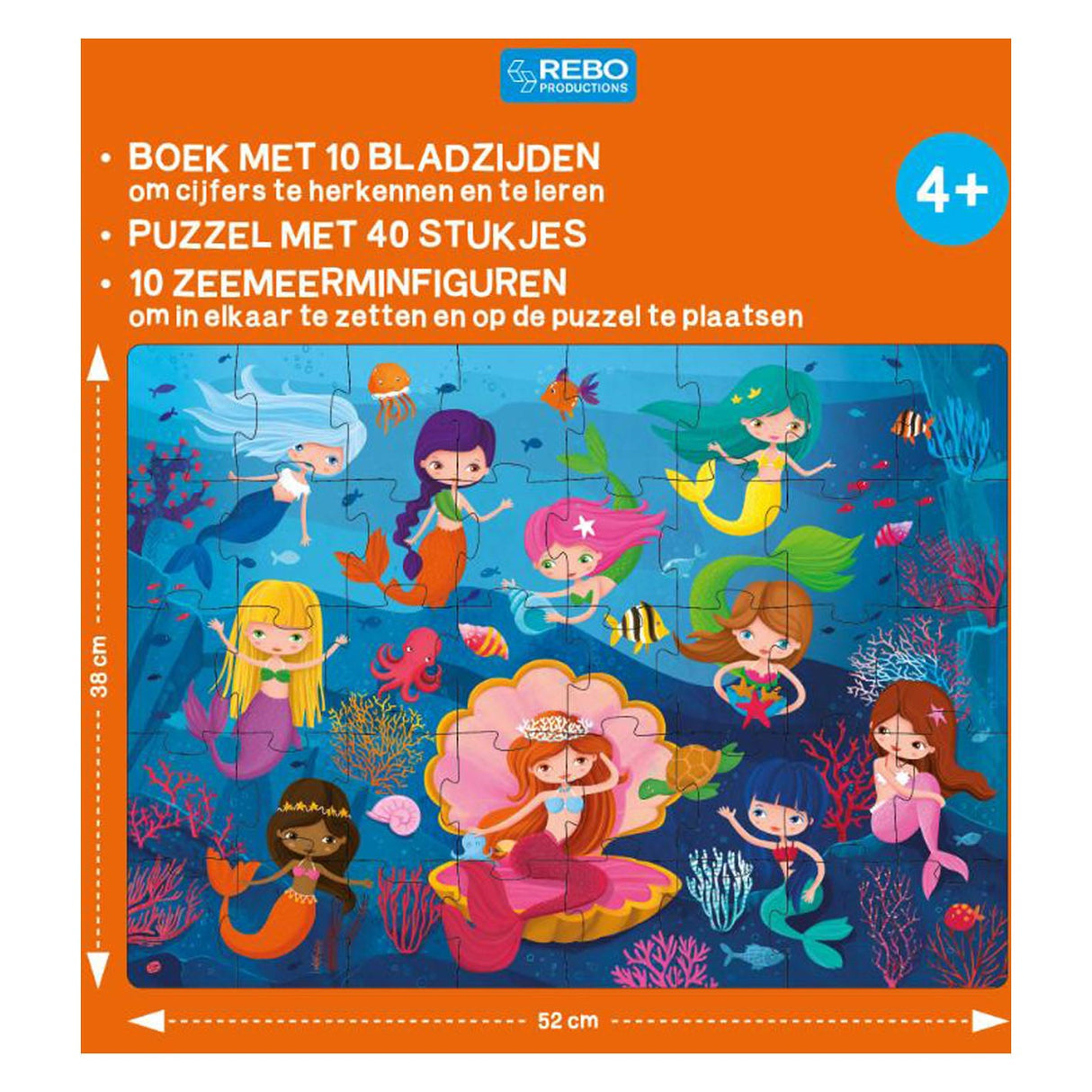 Rebo-Verlagsbuch, Puzzle + 10 Figuren – Meerjungfrau