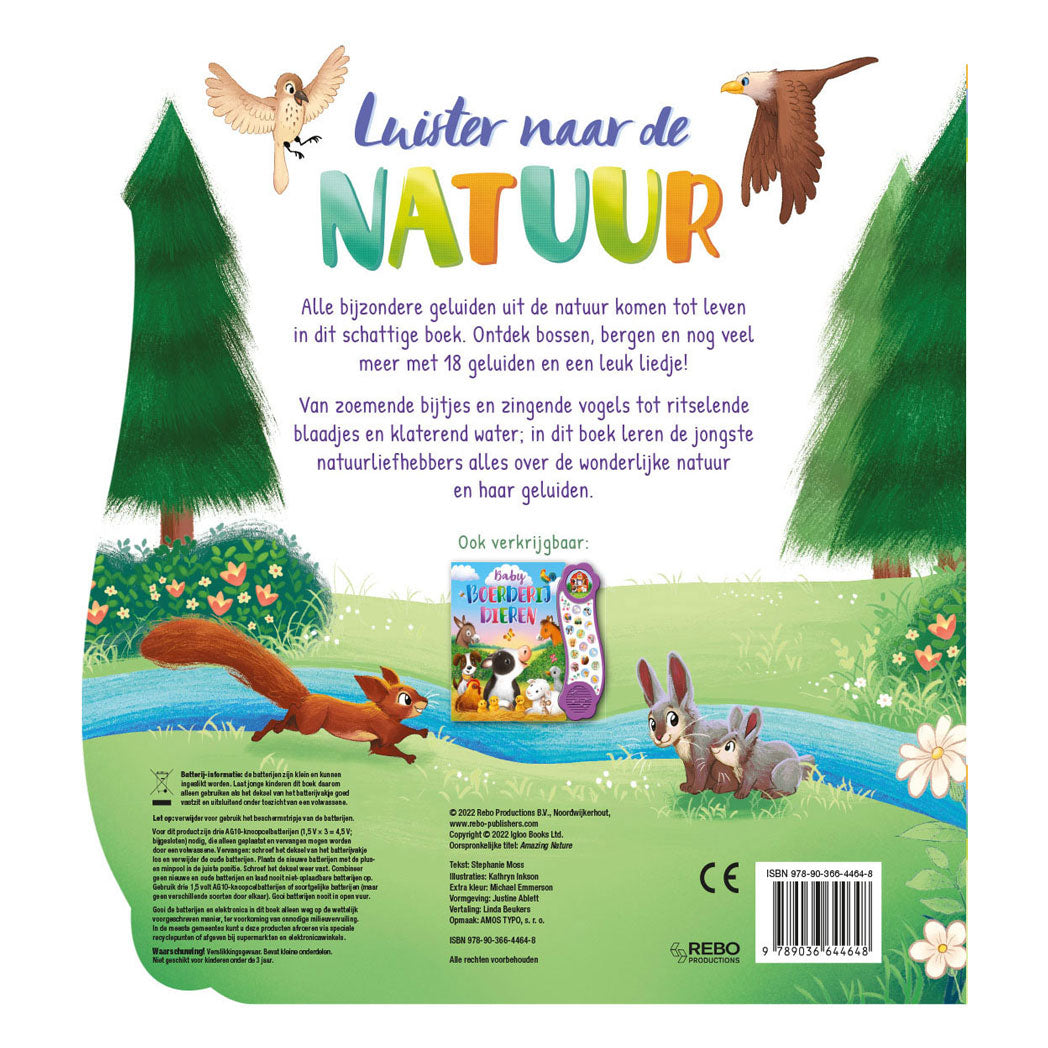 Rebo publishers geluidenboek luister naar de natuur