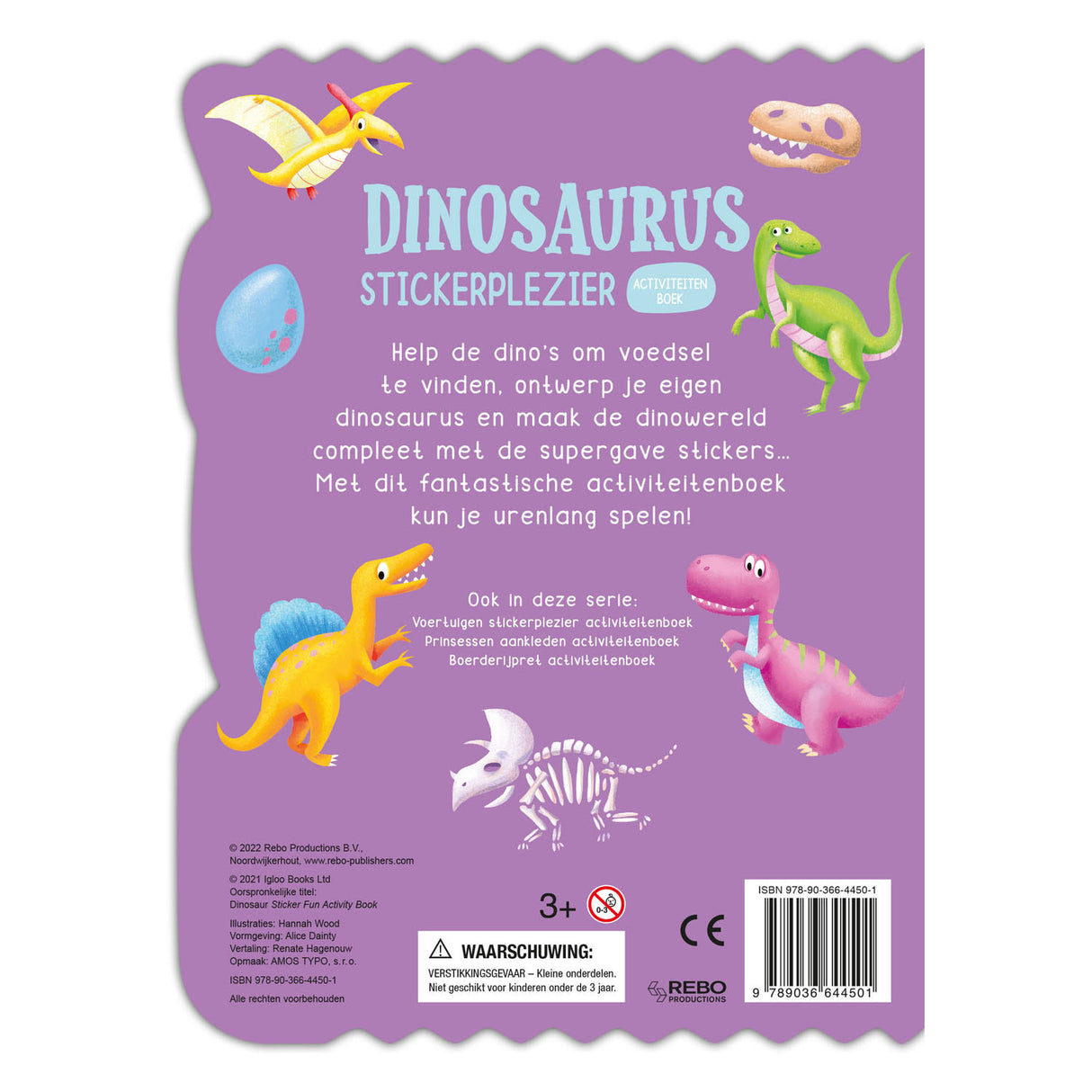 Lustiges Stickerbuch mit Dinosaurier-Aufklebern von Rebo Publishers