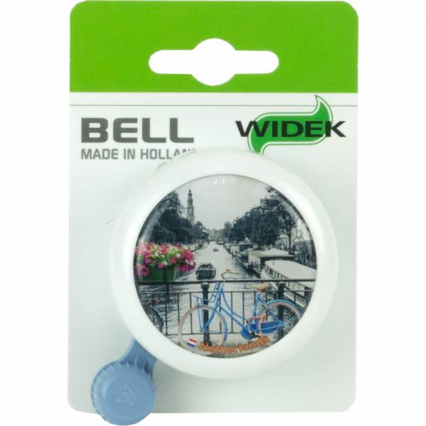 Videk appelez le vélo blanc sur le pont à Gracht sur la carte