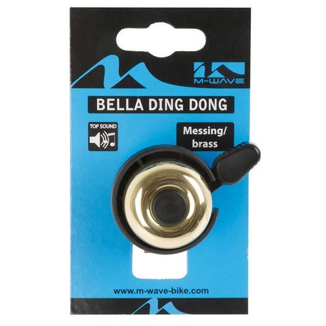 M-wave bicycle bell bella ding-dong Ø33mm gold brass