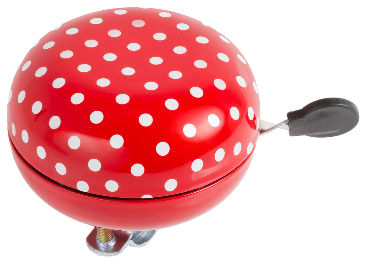 M-Wave Bicycle Bell Ding-Dong Ø80mm Ladybird Red