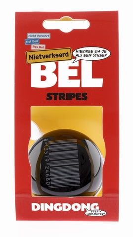 Nv ding dong bel 60mm stipes schwarz mit barcode card