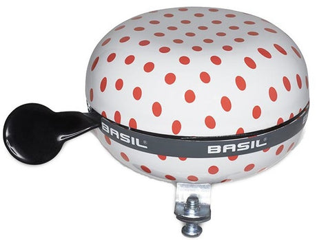 Basil Polkadot Bicycle Bell White Red