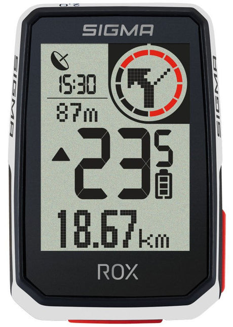 Sigma ROX 2.0 GPS SW White Standard Lenkhalter + USB-C Ladungskabel