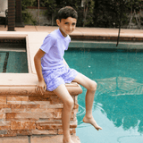 Seestern | Lila UV-Badehose Jungen