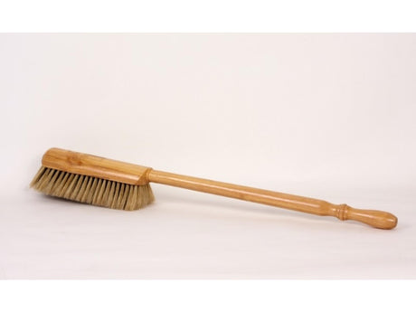 Luva Handkehrschaufel aus Holz, grauweiß, chinesische Borsten, 45 cm