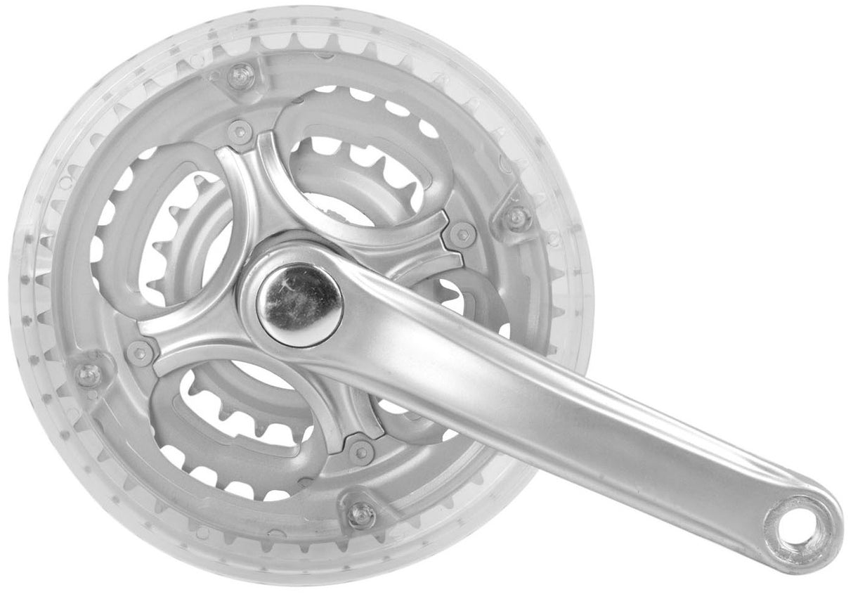 Mogočni crankset 3 hitrost 170 mm 42 34 24t z verižnim robom srebra