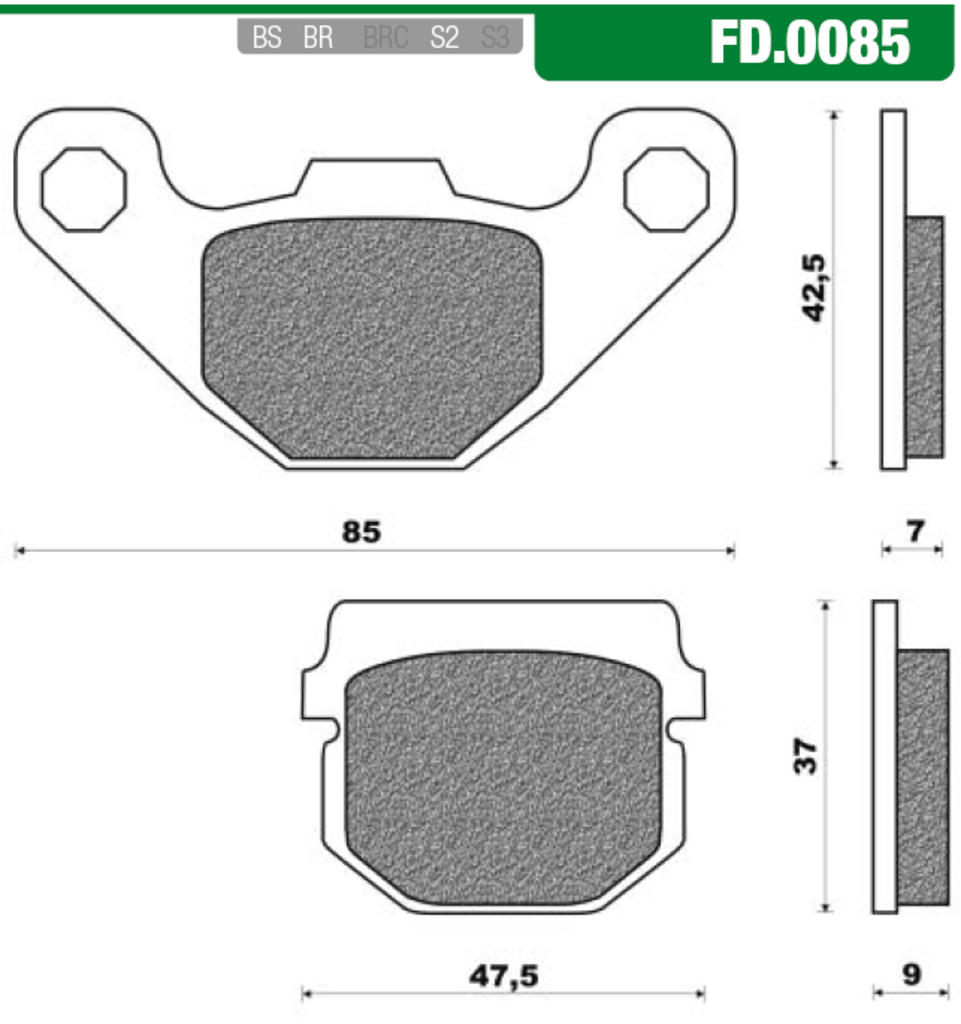 Newfren Bremsblock Set FD0085 Buxy-Rs Squab