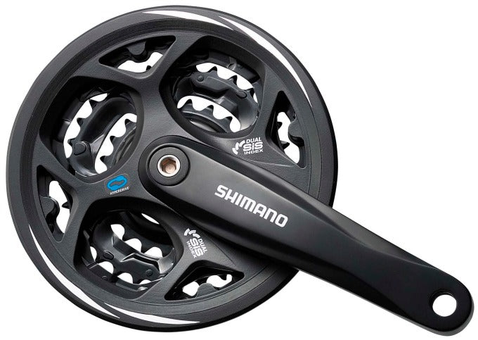 Shimano Crankset 7 8 velocità Altus FC-CM311 48 38 28T con bordo a catena Nero