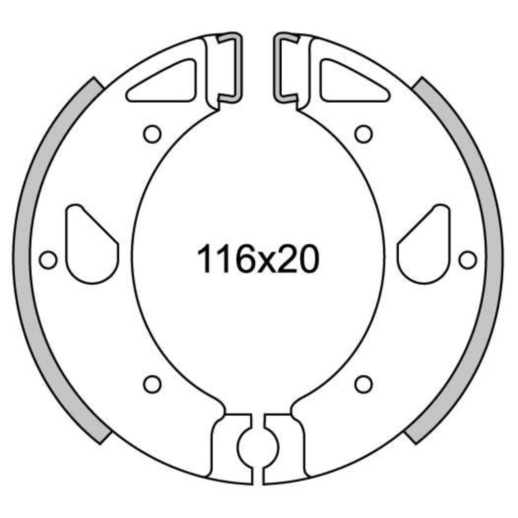 NewFren Brake Segment GF0071 Florett-80 Back (1980->) 116*20mm