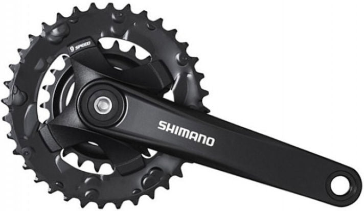 Shimano Kurbel 2 x 9 Geschwindigkeit Altus FC-M101 mit 175-mm-Kurbel 36-22T mit quadratischer Achse Schwarz