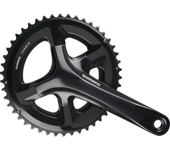 Shimano Cranket 2 x 11 Speed ​​Road FC-RS510 175 50-34T avec du noir d'essieu creux