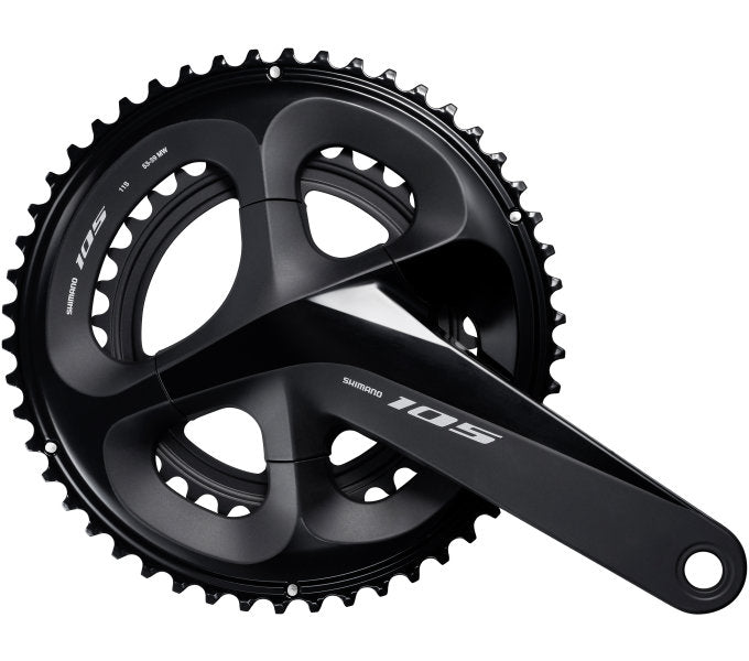 Shimano crankset 2 x 11 Vitesse 105 fc-r7000 17.5 53-39t mat huel Axe Achs schwaarz