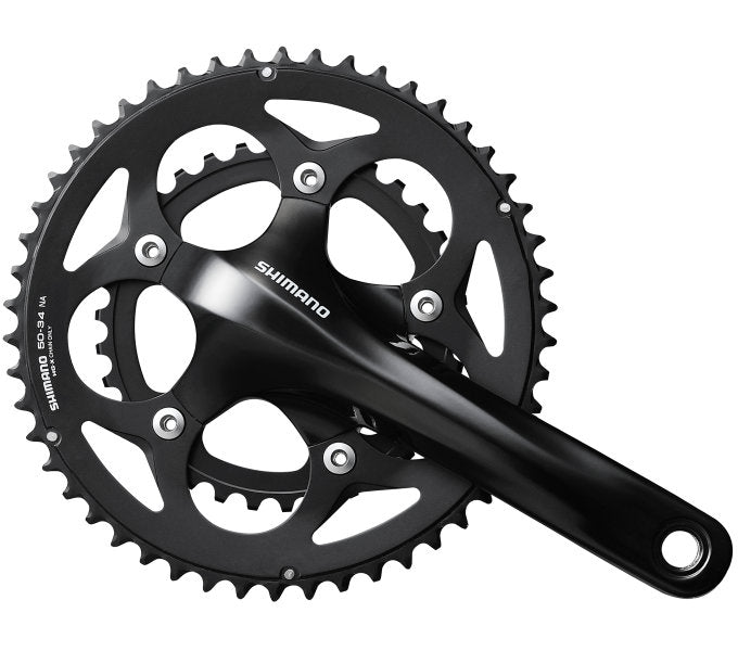 Shimano Crankset 2 x 10 Speed ​​Road FC-RS400 175 50-34 HOLLE AS SORT