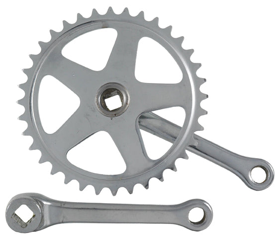 Vinty Crank Set 36T. Spieellos 130 mm 1 8 Silber