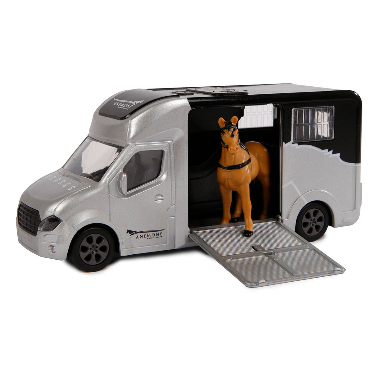 Kids Globe Globe Die Cast Horse Truck With Light And Sound Gray