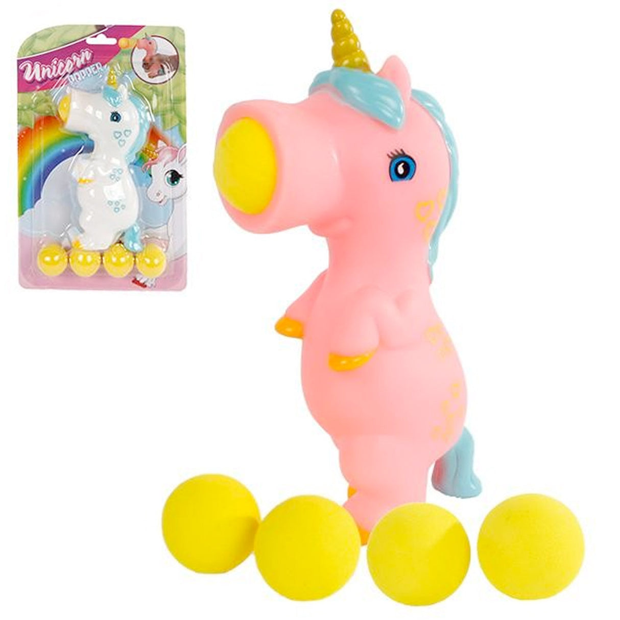 Popper de licorne avec 5 balles