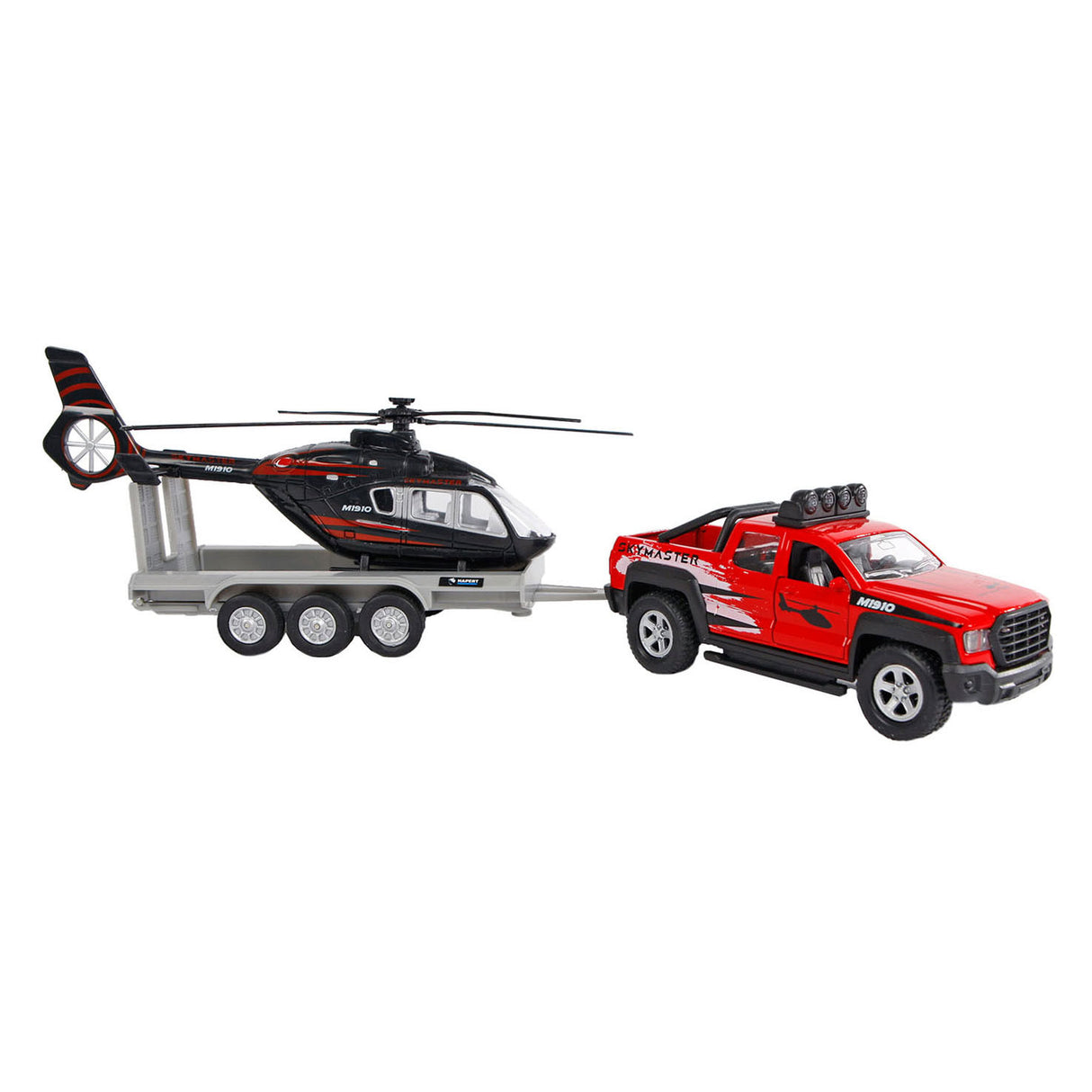 Kinder-Geländewagen mit Helikopter-Anhänger