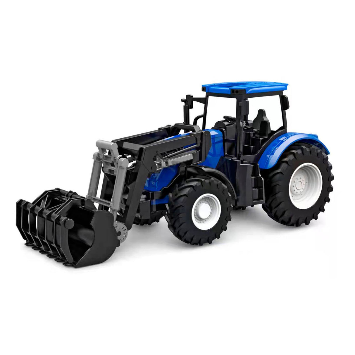 Kids Globe Tractor with front loader - Blue