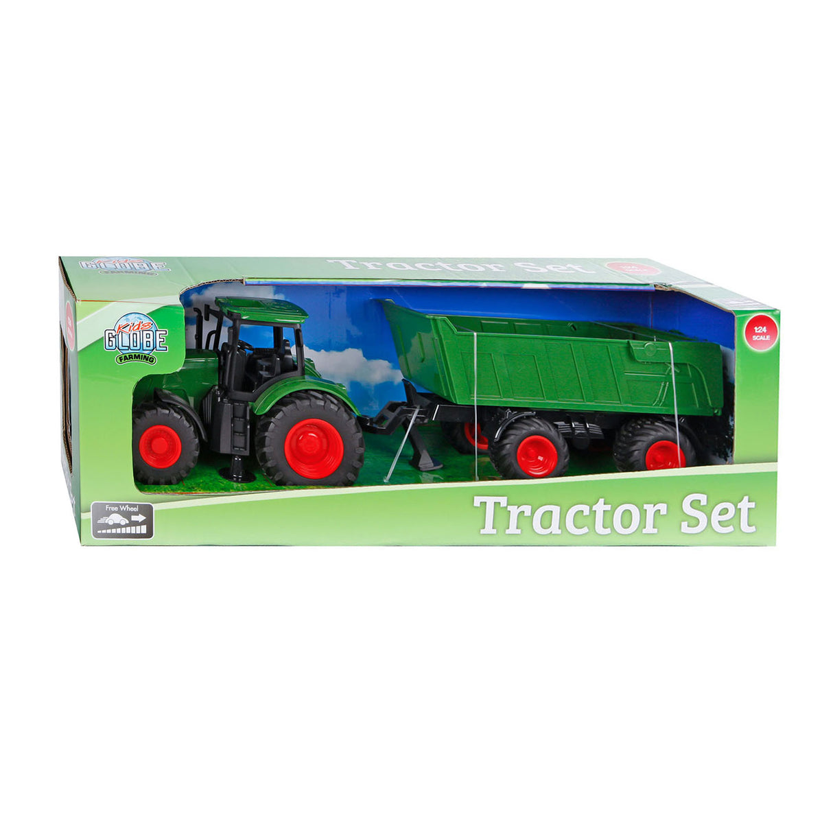 Globe Globe Tractor med trailer Green, 41cm