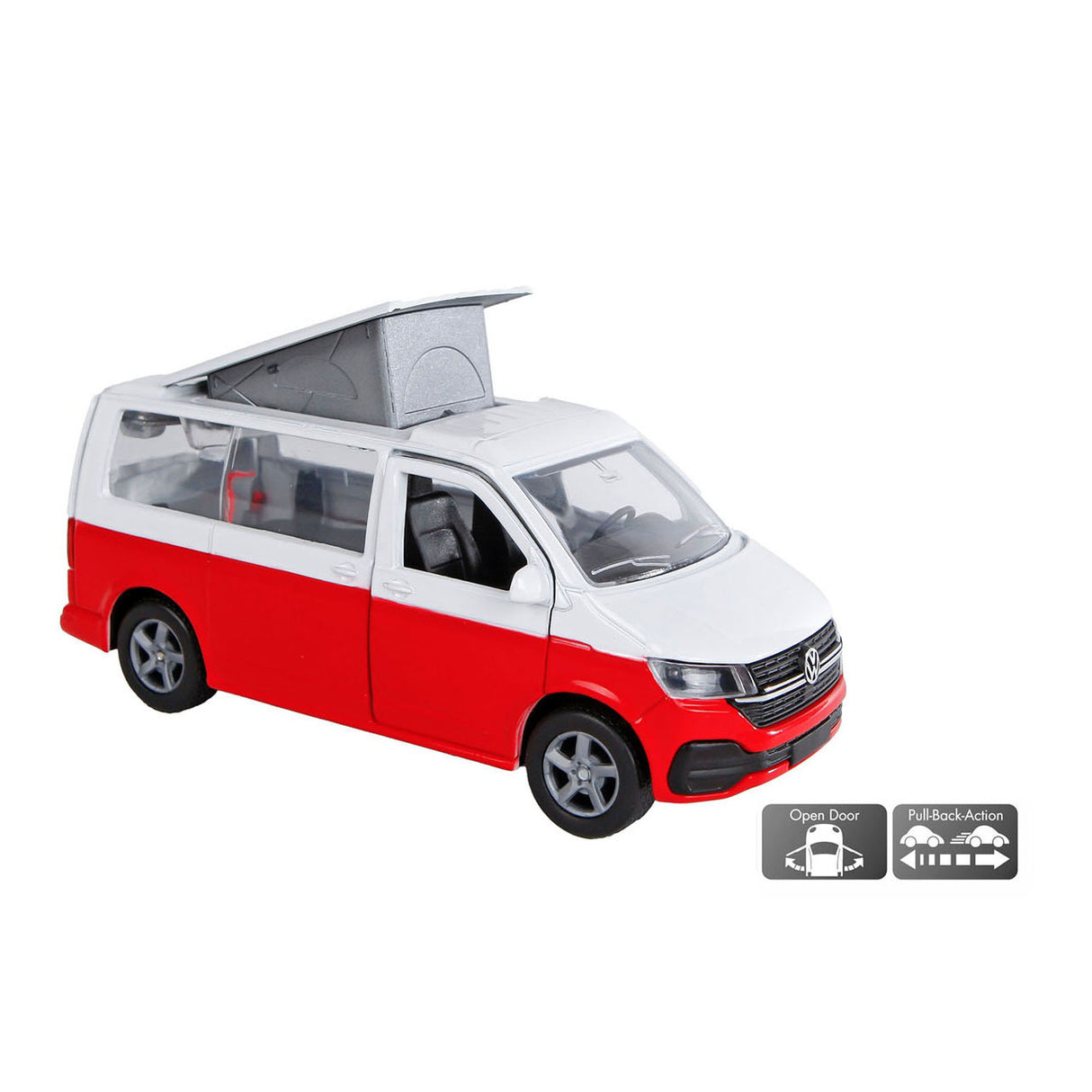 Kids Globe VW Transporter Camper Die-Cast zurückziehen, 13,5 cm
