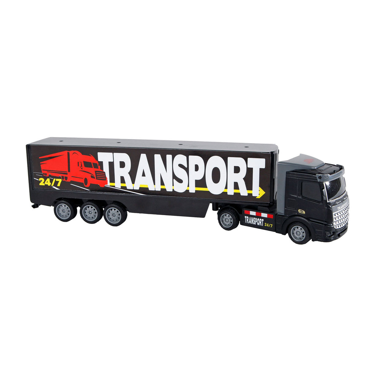 2-play truck with trailer DieCast Pull Back, 32cm