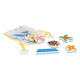 Mini club mousse bad erron les figurines animaux marins, 16dlg.