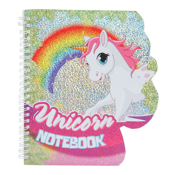 Einhorn -Glitzer -Notizbuch