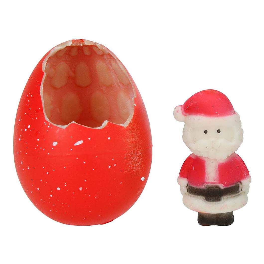 Wachsendes Ei Weihnachtsmann Schneemann, 6cm