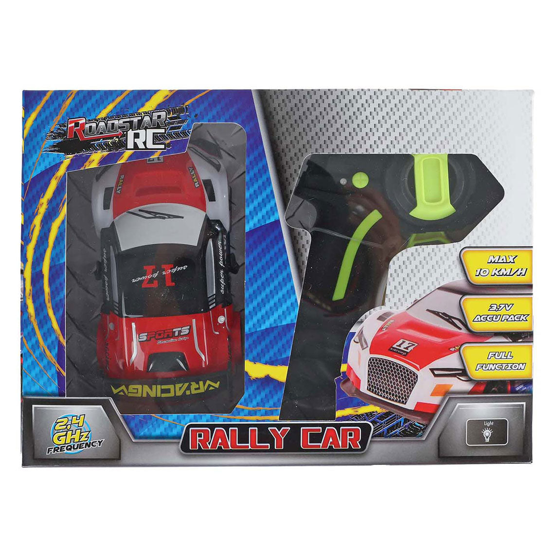 RC RALLO RALY SAMACH RADY z lekkim 2,4 GHz Red, 13 cm