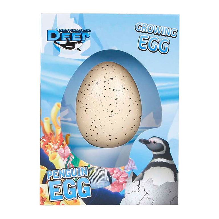 Destination Deep Egg med voksende pingvin, 6 cm