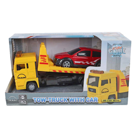 Herren-Kinder-Globus-Truck-Bergungsfahrzeug mit Auto, 19 cm