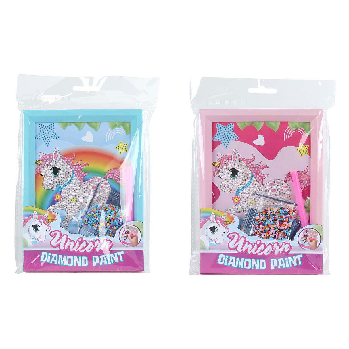 Einhorn-Diamantmalerei-Einhorn mit Fotorahmen