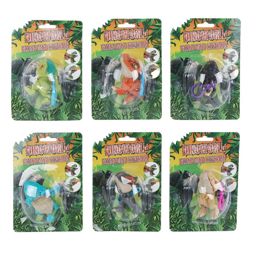 Dinoworld beißender Dinosaurier-Schlüsselanhänger, 12 cm