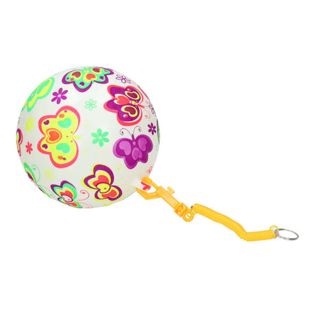 Spielball mit Schmetterlingen an einer Schnur, 21 cm