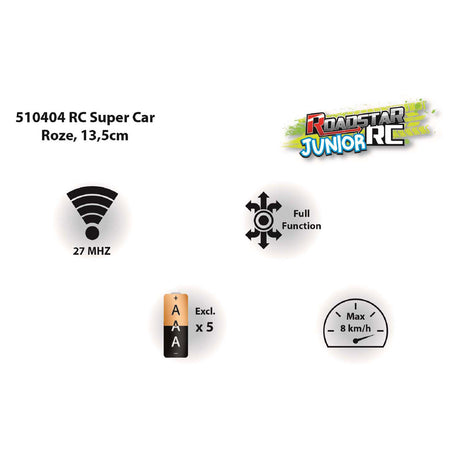 Roadstar RC-Auto 27 MHz rosa 13,5 cm